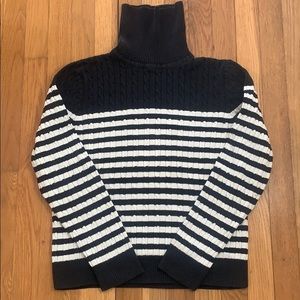 Jeanne Pierre striped turtleneck